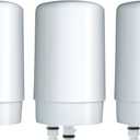 Brita Replacement Water Filter for Faucet Mount, Removes 99% of Lead, Sink Filtration System, White, 3 Count