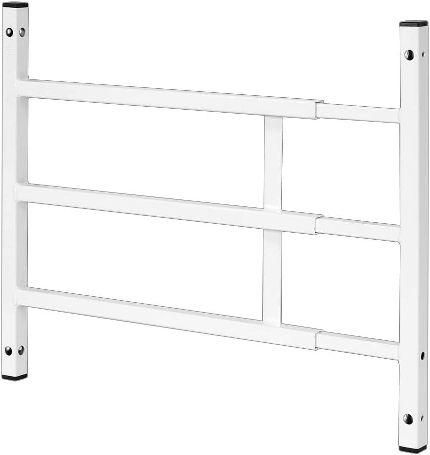 Prime-Line S 4748 Carbon Steel Fixed 3-Bar Window Grill for Home Security and Child Safety, 15-3/4 In. to 23-1/2 In., White (1 Set)