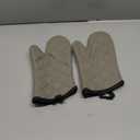 ARCLIBER Oven Mitts 1 Pair of Quilted Lining,Heat Resistant Kitchen Gloves,Classic Flame Oven Mitt Set,Grey 13 Inches (Gray)