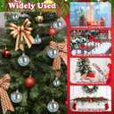 VICASKY Clear Baubles Bauble for Crafting Christmas 18Pcs Ball Handmade Ornaments Sphere Set Round Iridescent Balls Mini Ornament Gradient Colorful Tree Hanging Xmas DIY Rainbow Birthday Wedding