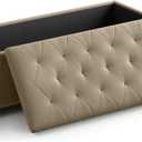 SONGMICS Storage Ottoman Bench, Foot Rest with Legs, Load up to 661.4 lb, 15.7"D x 43.3"W x 15.7"H