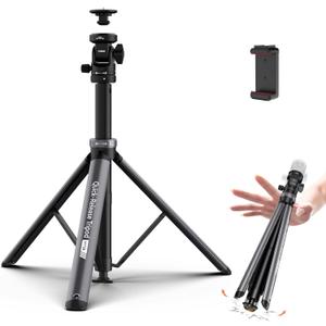 COMAN MT68 Light Stand, Auto Open 83.4" Adjustable Portable Photography Light Stand, Phone Tripod with Quick Release Ball Head 1/4 Screw, Suit for Octabox Video Light DSLR Camera
