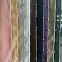 Fashion Chiffon Hijab For Women,Scarf With Gold Bead Chains Decorated Abaya Accessories Muslim Headscarf Shawl (Gray)