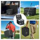 2 Layer Golf Trunk Organizer, Waterproof Car-Golf Locker with Separate Ventilated Compartment for 2 Pair Shoes, Golf-Trunk Storage for Balls, Tees, Clothes, Gloves, Accessories