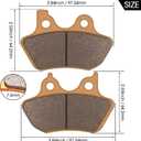 Zinger Brake Pads for Harley Davidson 2000-2007 Electra Glide Ultra Classic Touring FLHTCU-I Road Glide Road King Street Glide Fatboy Dyna Softail Night Train,2 Front&1 Rear Sintered Copper Brake Pad