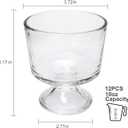 QAPPDA Glass Dessert Bowl Set of 12,Clear Footed Ice Cream Cups 300ml,Premium 10 Ounce Glass Prep Bowl Trifle Party Bowl Glasses Dessert Cup for Sundae,Snack,Cereal,Fruit