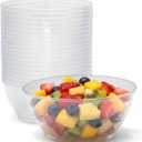 Clear Plastic Serving Bowls for Party - 6 oz, Elegant Disposable Serving Bowls & Chip bowls for Parties & Weddings, Perfect Party Bowls for Serving Food & Candy Bowls for Candy Buffet (20 Count)