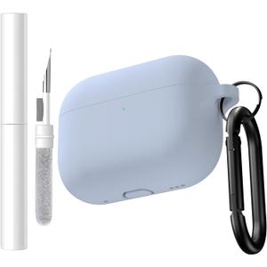 2 x Brujula Case for AirPods Pro 3 Case Silicone Protective Cover Compatible with AirPods Pro 3rd Generation 2025(Light Blue, AirPods Pro 3)