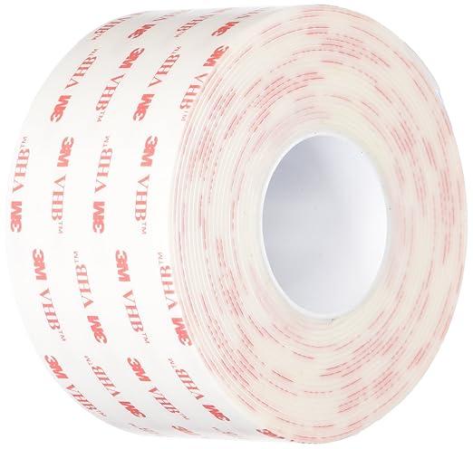 3M VHB Heavy Duty Mounting Tape 4950, 2" x 5 yards, White, Double-Sided, Permanent, High Strength, Long-Term Durability