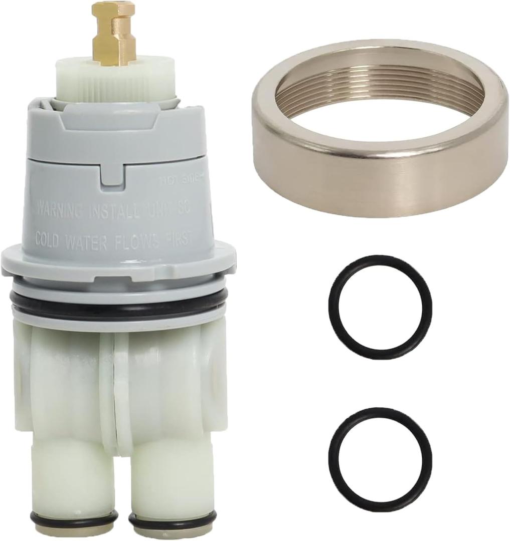 RP46074 Shower Universal Valve Cartridge Assembly for Delta Shower and Tub 13/14 Series Faucet, Replacement Part for Delta Monitor Cartridge, Include RP22734 Bonnet Nut Replacement