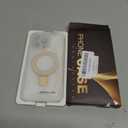 Compatible with iPhone 15 Pro Max Case with Invisible Magnetic Ring Stand [Compatible with Mag-Safe] [Full Camera Lens Protector] Plating Clear Phone Case for iPhone 15 Pro Max 6.7", Gold