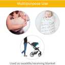 Sea Otter Swaddle Blanket with Beanie Hat Set Boys Girls, Cute Sea Otter Lover Gifts Sleep Sack Receiving Blanket for Infants & Newborns