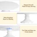 12 inch Cake Stand, White Cake Stand for 10" Cake, Ceramic Cake Plate, Round Dessert Stand, Wedding Cake Stands, Cupcake Pedestal Stand for Party, Birthday
