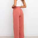 Dokotoo Womens Casual Elastic Waist Solid Comfy Jogging Jogger Pants with Pockets (Pink, S)