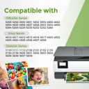 63XL Ink Cartridge Combo Pack Replacement for HP Ink 63 HP63 XL 63XL Black and Color 2-Pack to Envy 4520 4512 4510 Officejet 4650 5258 5200 3830 5255 4655 4652 5252 Deskjet 3630 3632 2132 1112 Printer