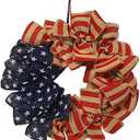 Kehome Easter Door Wreaths Independence Day Wreath Outdoor Porch Patriotic Garland Ornament Front Porch Decor Plants (Multicolor, One Size)