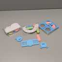 Dwarf Hamsters House DIY Wooden Gerbil Hideout Rainbow Bridge Swing and PVC Seesaw, Pet Sport Exercise Toys Set, Sugar Glider Syrian Hamster Cage Accessories, Suitable for Small Animal Habitat