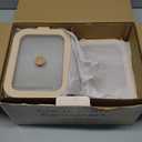 Non-Toxic 35 Oz (4.4 Cup) Glass Storage Containers with Lids – Plastic Free Meal Prep Containers for Lunch, Airtight Food Storage, Microwave and Freezer Safe, 3 Pack - Ziruma