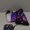 Butterfly Costume for Girls Fairy Wings Kids 4 Pcs(Cape,Skirts,Masks,Hair Clips) Butterfly Wings for Halloween Gifts (Starry Sky Purple Set)