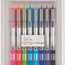 TUL Retractable Gel Pens, Bullet Point, 0.5 mm, Gray Barrel, Assorted Bright Ink Colors, Pack Of 8