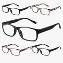 Gaoye Professional Reading Glasses for All Day - Computer Readers with Blue Light Protection - Value Pack 6 pcs, +1.75