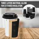BYSNOW 500 Pack 16 oz Coffee Cups with Lids, Disposable Insulated Hot Cups To Go Paper Coffee Cups, Corrugated Ripple Wall Cup for Hot Drink, Office, Coffee Bar (Black 16 oz)