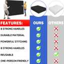 Mattress Bags for Moving and Storage, Zippered Mattress Storage Bag with 8 Strong Carrying Handles, Reusable Mattress Protector Cover Moving Supplies (Queen)