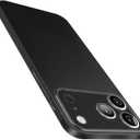 for iPhone 17 Pro Max Slim Case,Paper-Thin Transparent Finish Skin Back Case [Non Yellowing] Ultra Protective Cover with Camera Protection 6.9 Inch (Black)