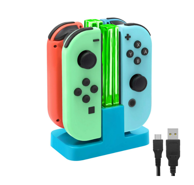 Charging Dock For N-S Joy-Pad, Green and Blue 