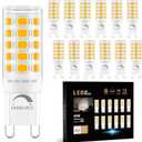 Sailstar G9 LED Bulb Dimmable 40W Equivalent, G9 Bulb 3000K Warm White, 400 Lumens, 360 Beam Angle, No Flicker, 120V, G9 Bi-pin Bulb Ceramic Base, 4W G9 Light Bulbs for Chandeliers, 12 Pack