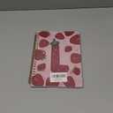 Rusenbao Cute Personalized Strawberry Notebook Journal, Custom Initial Notebook for School Women Girls, Customized Gifts, Monogrammed Gifts for Women, Spiral Notebook 5.5 x 8.3(Letter L)