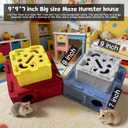 Guinea Pig Tunnel House, Small Pet Toy Cages Tunnels and Tubes with Observation Window for Hamsters,mice,Guinea Pig, Ferret,Chinchilla Hedgehog Hiding and Resting. 5 Room-red