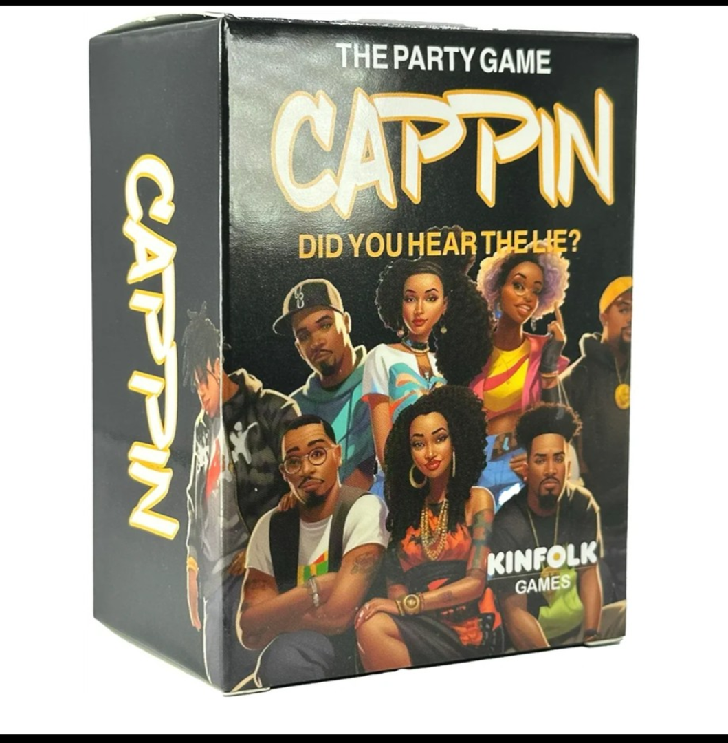 Kinfolk Cappin Bold Adult Drinking Card Game of Truths and Lies, Challenge Your Bluffing Skills, and Honor Black Excellence While Sharing Unfiltered Fun