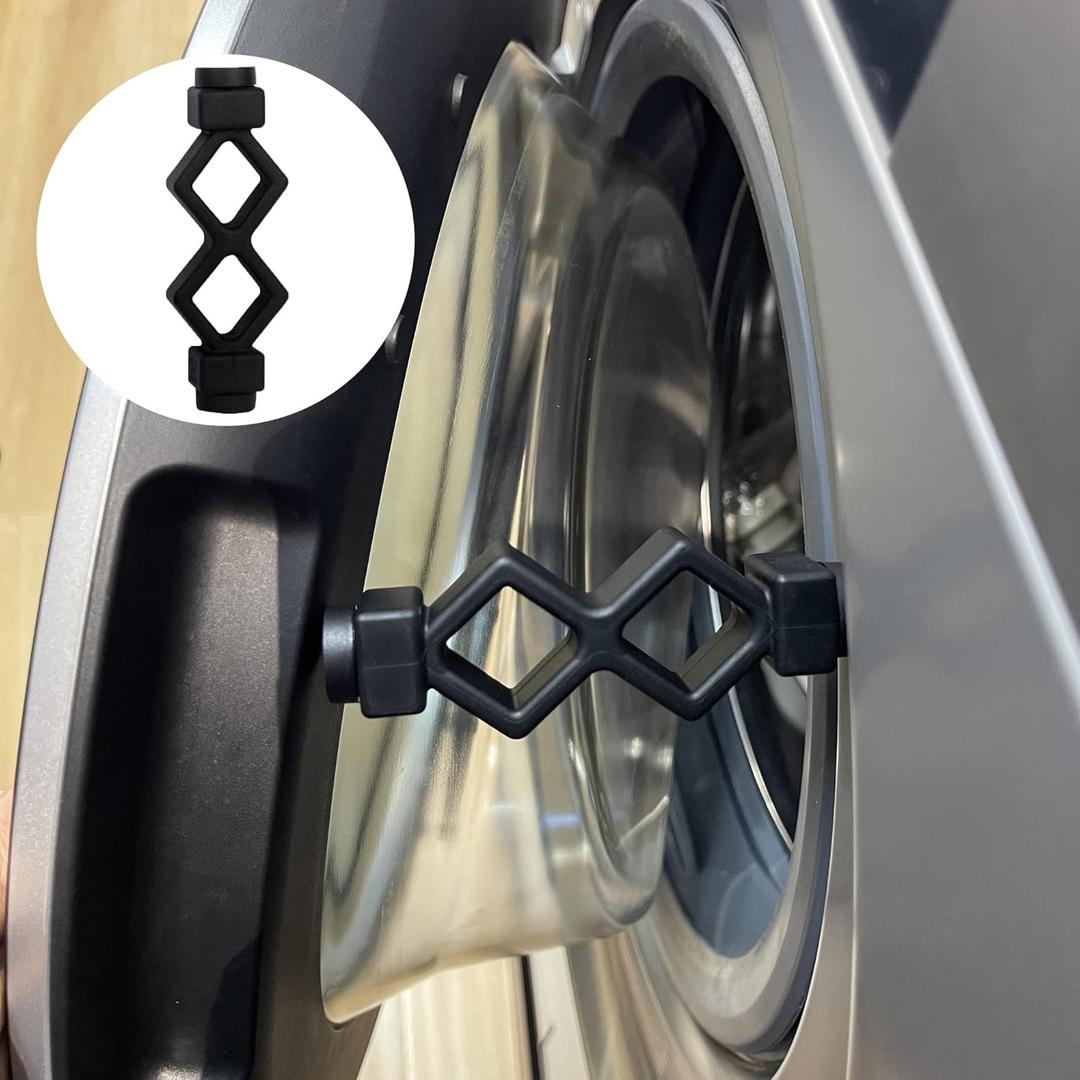 Magoog Washer Door Prop, Shorter, Space Saver, Short Front Load Washer Door Prop for Small Laundry Room, TPU Material Non-Rust, Keep Front Loader Door Open and Prevent Damping (black)