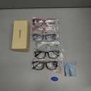 CCVOO 6 Pack Blue Light Blocking Reading Glasses, Anti Headache/Glare/Eye Strain Readers Computer Eyeglasses Women/Men (6 Pack Mix), +1.7
