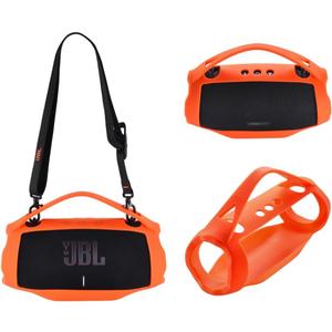 Silicone Cover Case Compatible with Xtreme 4 Portable Speaker, Waterproof Soft Skin Silicone Protective Case for Xtreme 4 Speaker Accessories (orange)