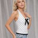 25 PCS Women Y2K Polka Dots Halter Top with Polka Dots Accessories