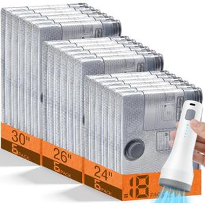 18 Pack Vacuum Storage Bags for Travel with Rechargeable Cordless Pump, Space Saver Bags for Clothes, Compression Packing Bags for Luggage and Suitcase, 18 Combo Size