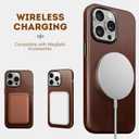 Genuine Leather Case for iPhone 13 Pro Max 6.7 inch, Compatible with MagSafe, Oil Wax Top-Grain Leather, Metal Buttons and Camera Bezel