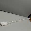 Bokon 2 Pieces White Fiberglass Blind Wand Vertical Blinds Stick Replacement with Hook and Handle for Window Opener Accessory(48 Inch)