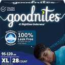 Goodnites Boys' Nighttime Bedwetting Underwear, Size Extra Large (95-120 lbs), 28 Ct (2 Packs of 14) 