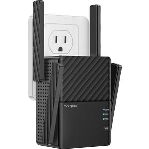rockspace WiFi Extenders Signal Booster for Home, WiFi Booster Up to 1292 Sq Ft and 32 Devices with 5g&2.4g Dual Band, WiFi Extender, WiFi Repeater, WiFi Booster and Signal Amplifier, 1-Tap Setup (Ink Black)