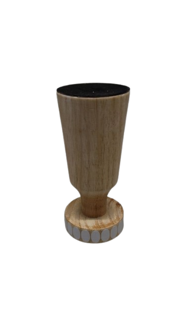 Decorative Wooden Cups, With The top Painted Black And A Base With White Dots 8"X3"