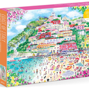 Galison Coast of Italy – 1000 Piece Michael Storrings Jigsaw Puzzle Featuring Beautiful Artwork of Positano Italy Summer Beach