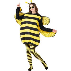 Max Fun Bee Costume for Adults Bumble Bee Dress Up Halloween Cosplay Accessories for Women