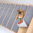 MBIGM 8" X 30" (15 in Pack) Non-Slip Carpet Stair Treads Non-Skid Safety Rug Slip Resistant Indoor Runner for Kids Elders & Pets with Reusable Adhesive - Light Gray - Carpet Pads for Stairs