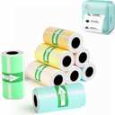 2 x Thermal Labels - 50x15mm(1.97"x0.59") Multi Color Sticker Thermal Paper, Compatible with Doobuli & Most Label Printer - 8 Rolls