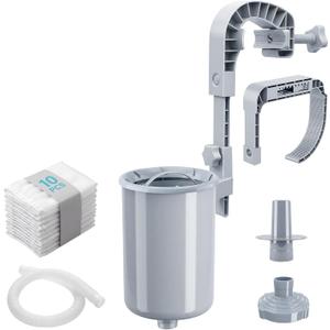 Pool Skimmer, Above Ground Pool Skimmer with 10 Pcs Skimmers Socks, Floating Pools Surface Skimmers Basket, Wall Mount Pools Maintenance Accessories for Inflatable and Metal Frames