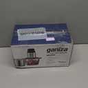 Ganiza Food Processor, 2-Speed Food Chopper Meat Grinder with 8 Cup Stainless Steel & 8 Cup Glass Bowls, Upgraded Button & Smart Overheat Protection Light - Includes Clean Brush, 2 Sets of Blades (Silver)