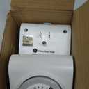 GE Mechanical Grounded Outlet Timer, Dual Plugs with 3 Prongs, 24 Hour Cycle, Indoor Use for Lights, Lamps, Fans, Appliances, Christmas Tree, 2 Pack, 46211